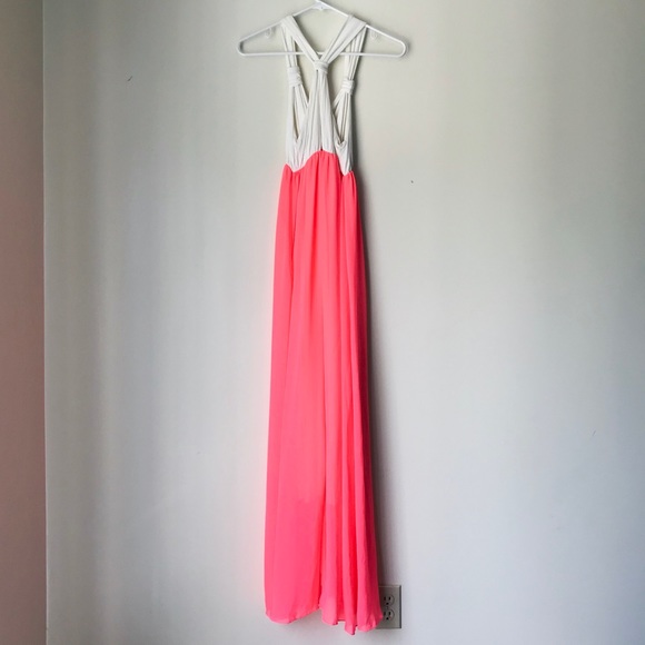 Pinkblush Chiffon Colorblock Maternity Maxi Dress - Picture 2 of 5